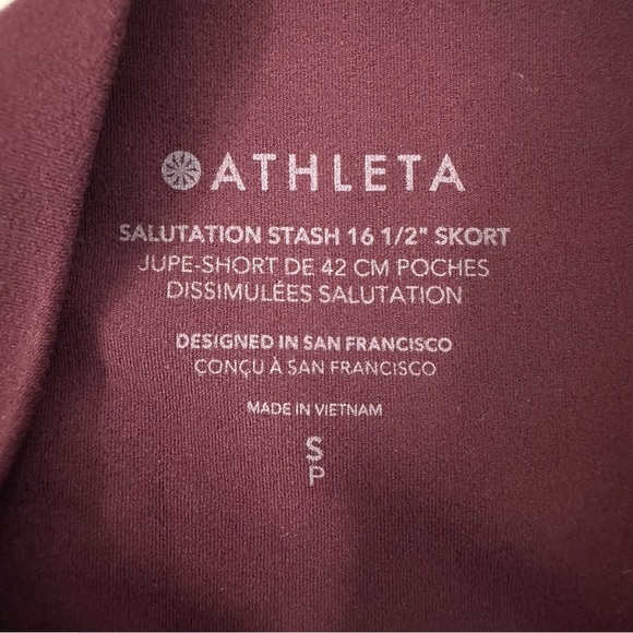 Women’s Athleta Salutation Stash High Rise 16 1/2” Athletic Skort Size Small - Picture 10 of 15